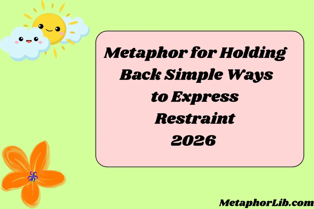 Metaphor for Holding Back Simple Ways to Express Restraint