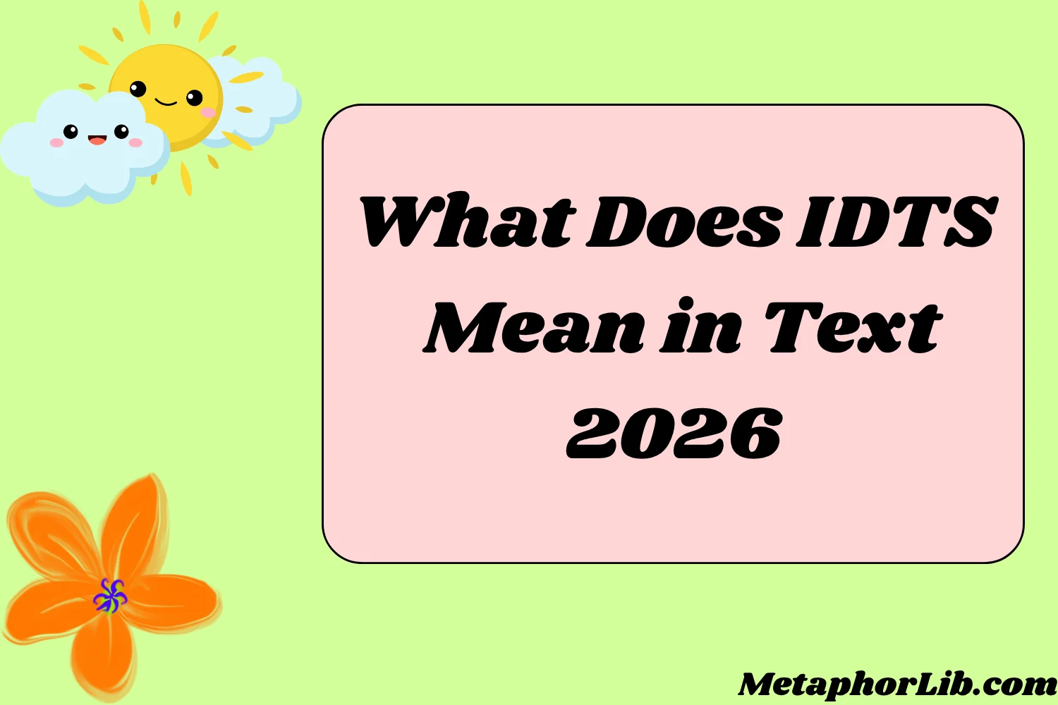 What Does IDTS Mean in Text