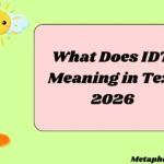 What Does IDT Meaning in Text