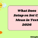 What Does Setup vs Set Up Mean in Text