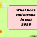 What Does tmi means in Text