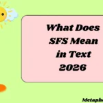 What Does SFS Mean in Text